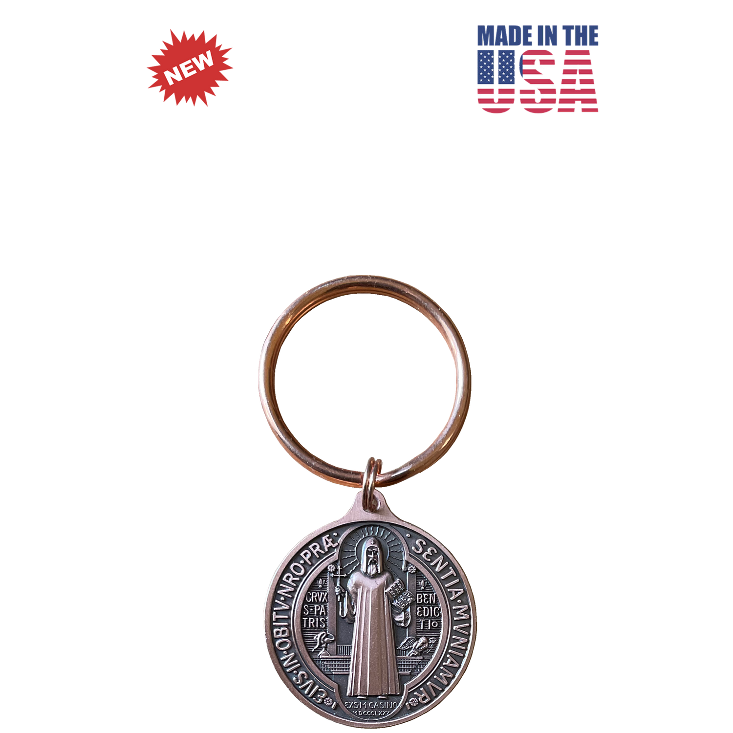 St. Benedict Key Chain, Copper